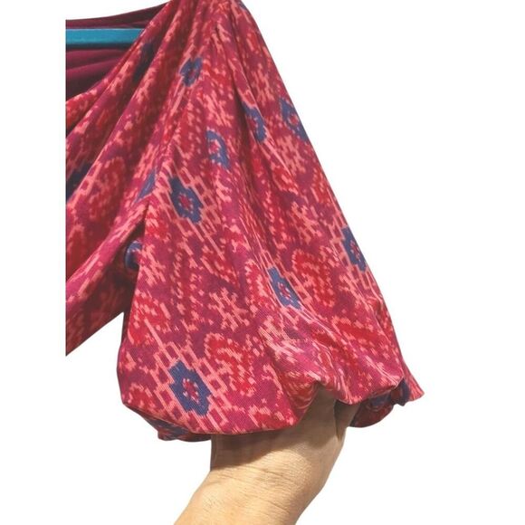 Ralph Lauren Pink Fuchsia Geo-Print Jersey One-Shoulder Dress Womens Size 10 EUC - Picture 6 of 13